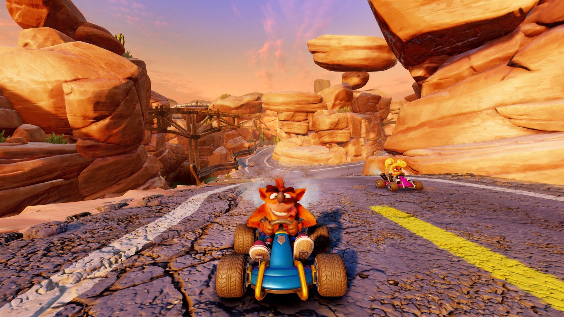 Crash Team Racing Nitro-Fueled: nuove immagini dal tracciato Canyon