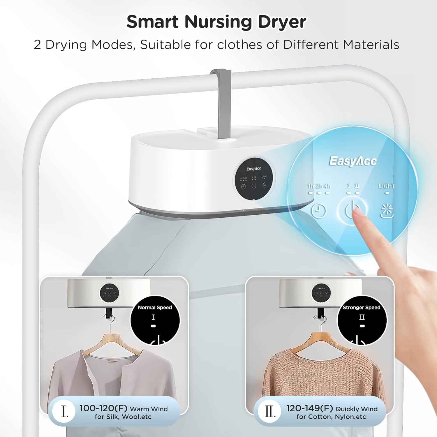 Asciugatrice portatile pieghevole asciugatrice portatile con telecomando  automatico sterilizzazione UV intelligente stendibiancheria elettrico